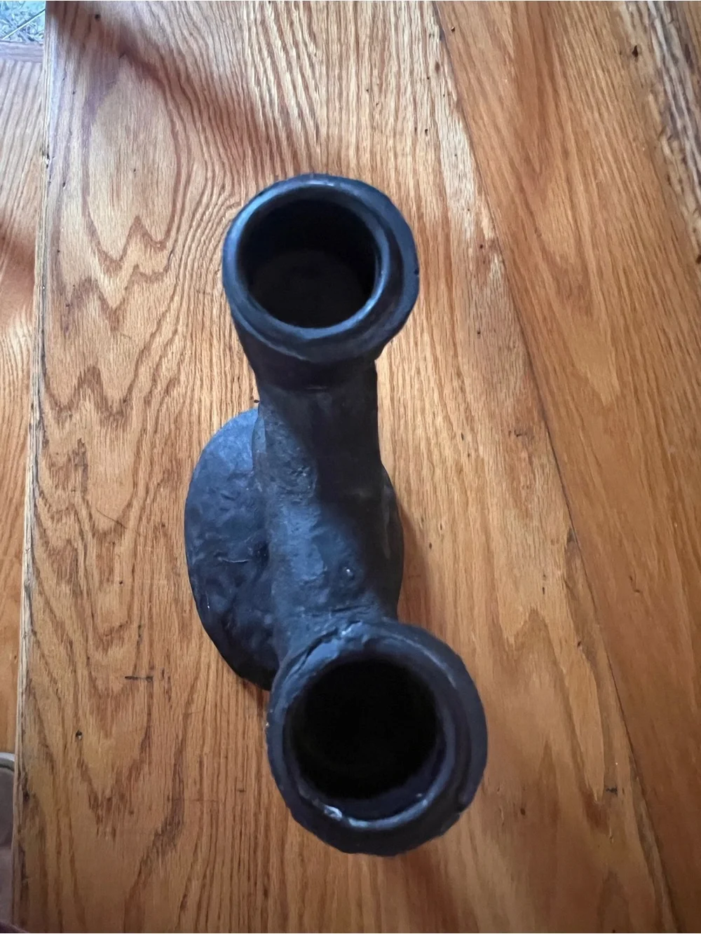 Handcrafted Black Ceramic Double Taper Candle Holder Home Accents anthropologie
